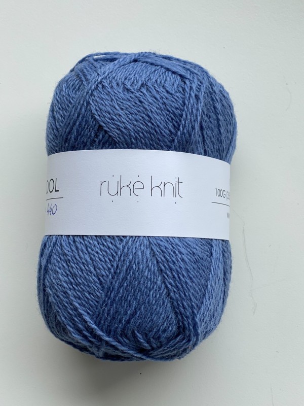 Ruke knit Wool yarn - Pastel blue (440), 100g
